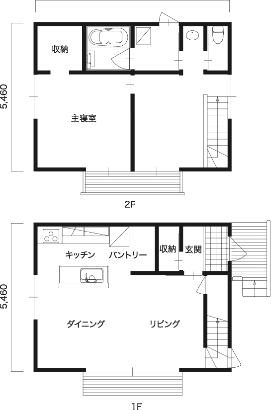 我が家のキッチン、庭を見ながら食事の支度。